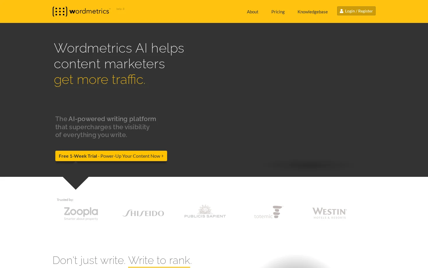 Wordmetrics 页面快照